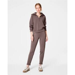 Spanx Pants Womens XS AirEssentials Tapered Joggers Smoke Brown Minimalist Comfy